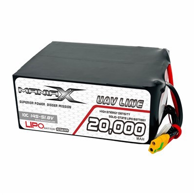 ManiaX Solid{0}}State Lipo 14S-51.8V 20,000mAH 10C baterija za dron i UAV